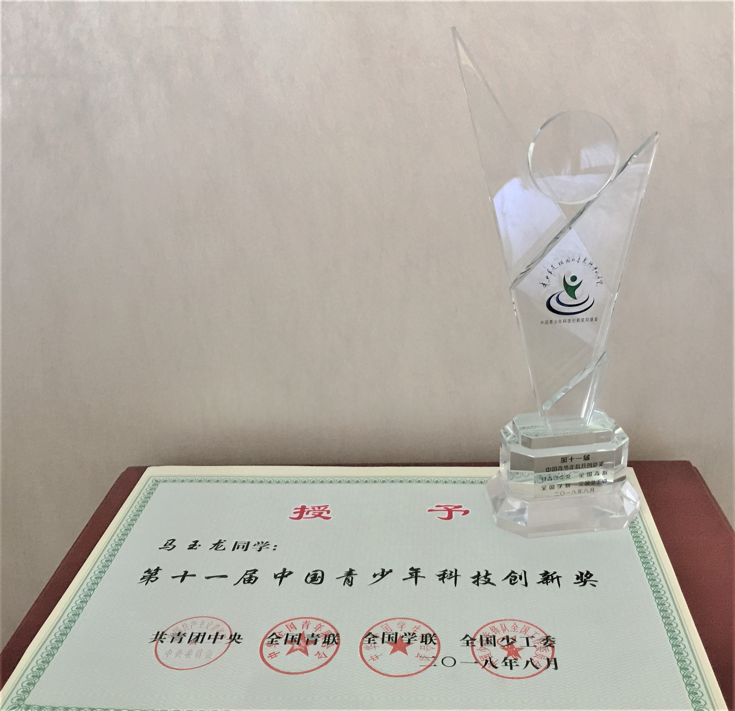 bw必威西汉姆联官网附中学子走进人民大会堂 马玉龙获全国学生科技创新最高奖